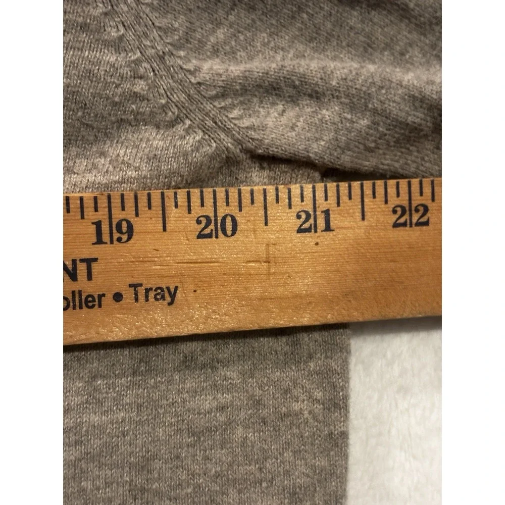 J Crew Harbor Cotton Men's 1/4 Zip Pullover Sweater Gray‎ Size Large L